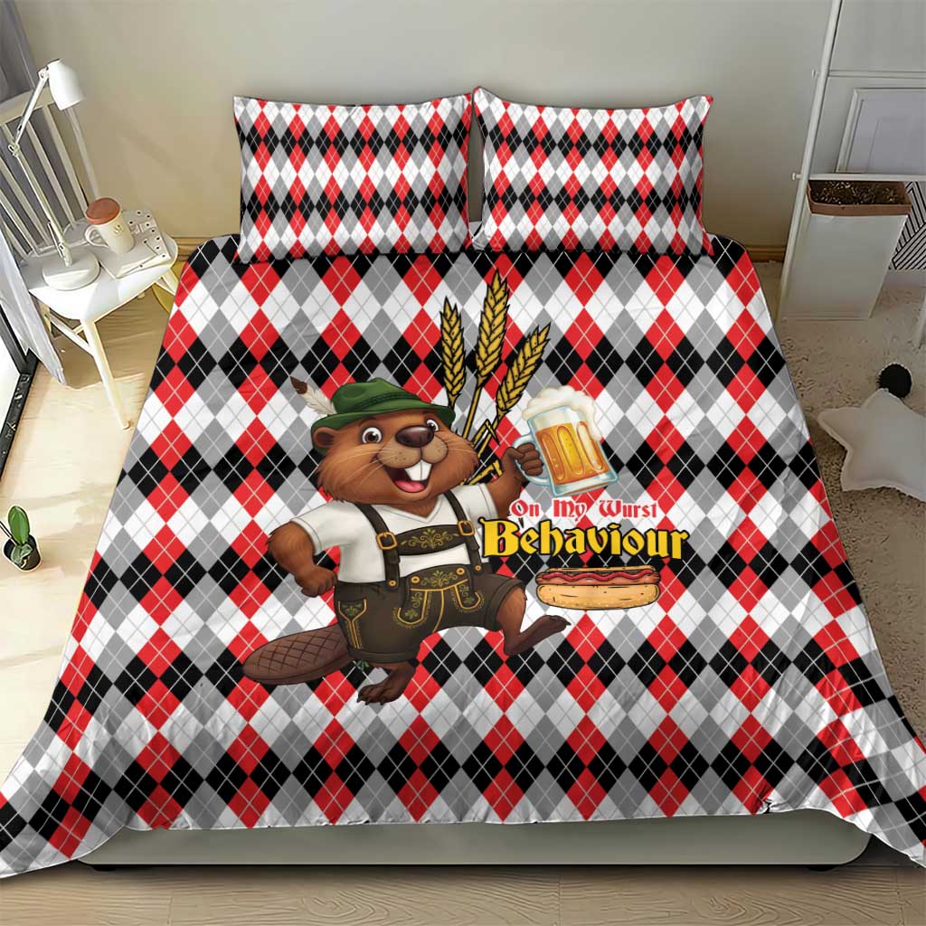 Oktoberfest Beaver Bedding Set On My Wurst Behaviour - Wonder Print Shop