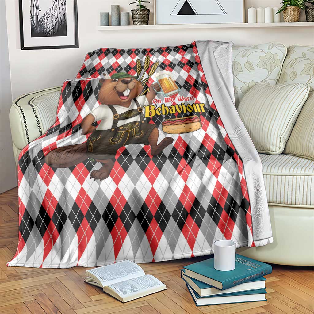 Oktoberfest Beaver Blanket On My Wurst Behaviour - Wonder Print Shop