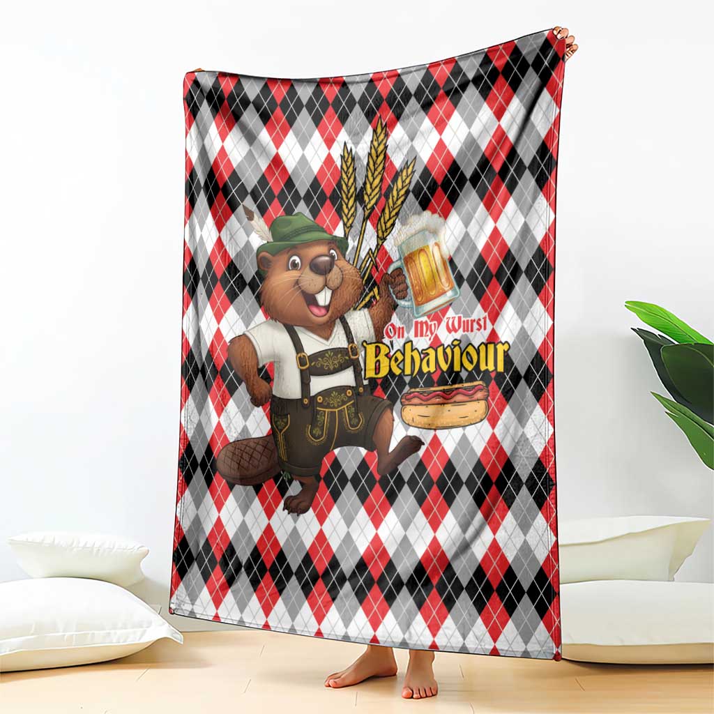 Oktoberfest Beaver Blanket On My Wurst Behaviour - Wonder Print Shop