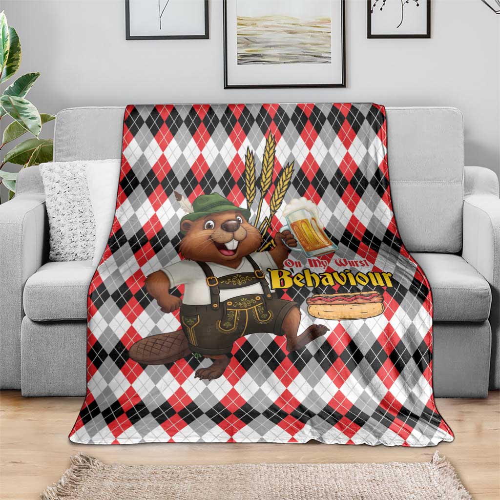 Oktoberfest Beaver Blanket On My Wurst Behaviour - Wonder Print Shop
