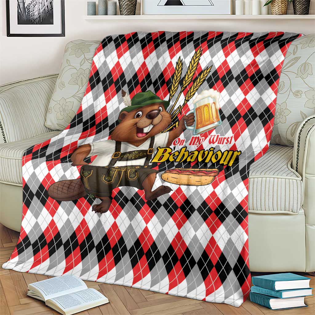Oktoberfest Beaver Blanket On My Wurst Behaviour - Wonder Print Shop