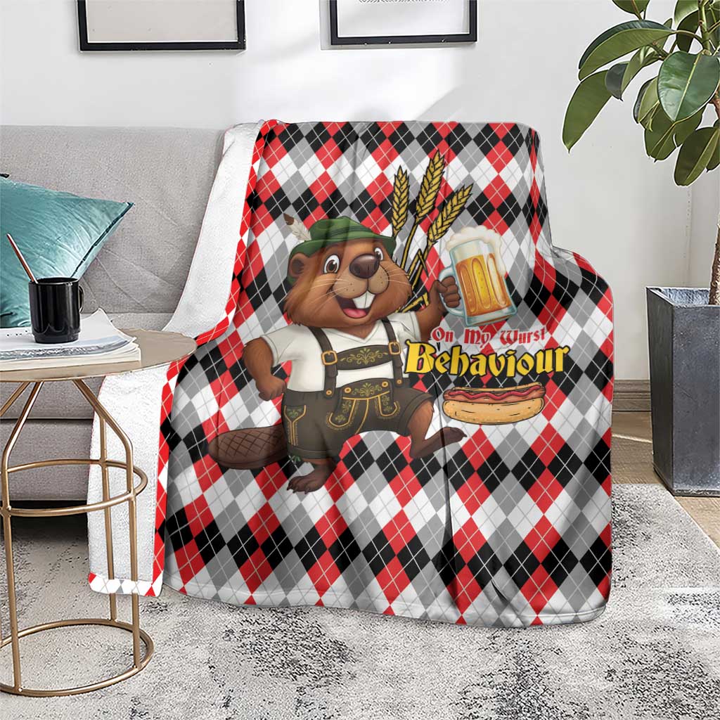 Oktoberfest Beaver Blanket On My Wurst Behaviour - Wonder Print Shop