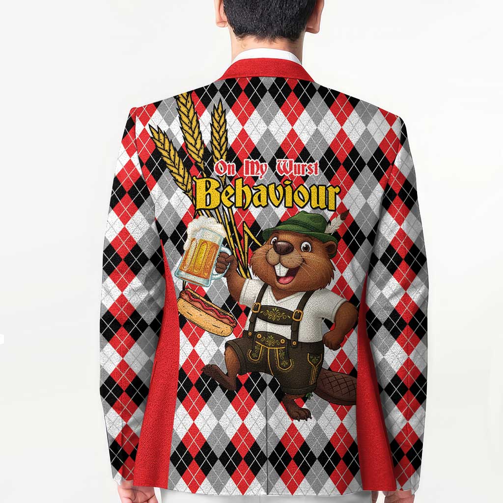 Oktoberfest Beaver Blazer On My Wurst Behaviour - Wonder Print Shop
