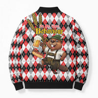 Oktoberfest Beaver Bomber Puffer Jacket On My Wurst Behaviour - Wonder Print Shop