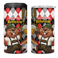 Oktoberfest Beaver 4 in 1 Can Cooler Tumbler On My Wurst Behaviour - Wonder Print Shop