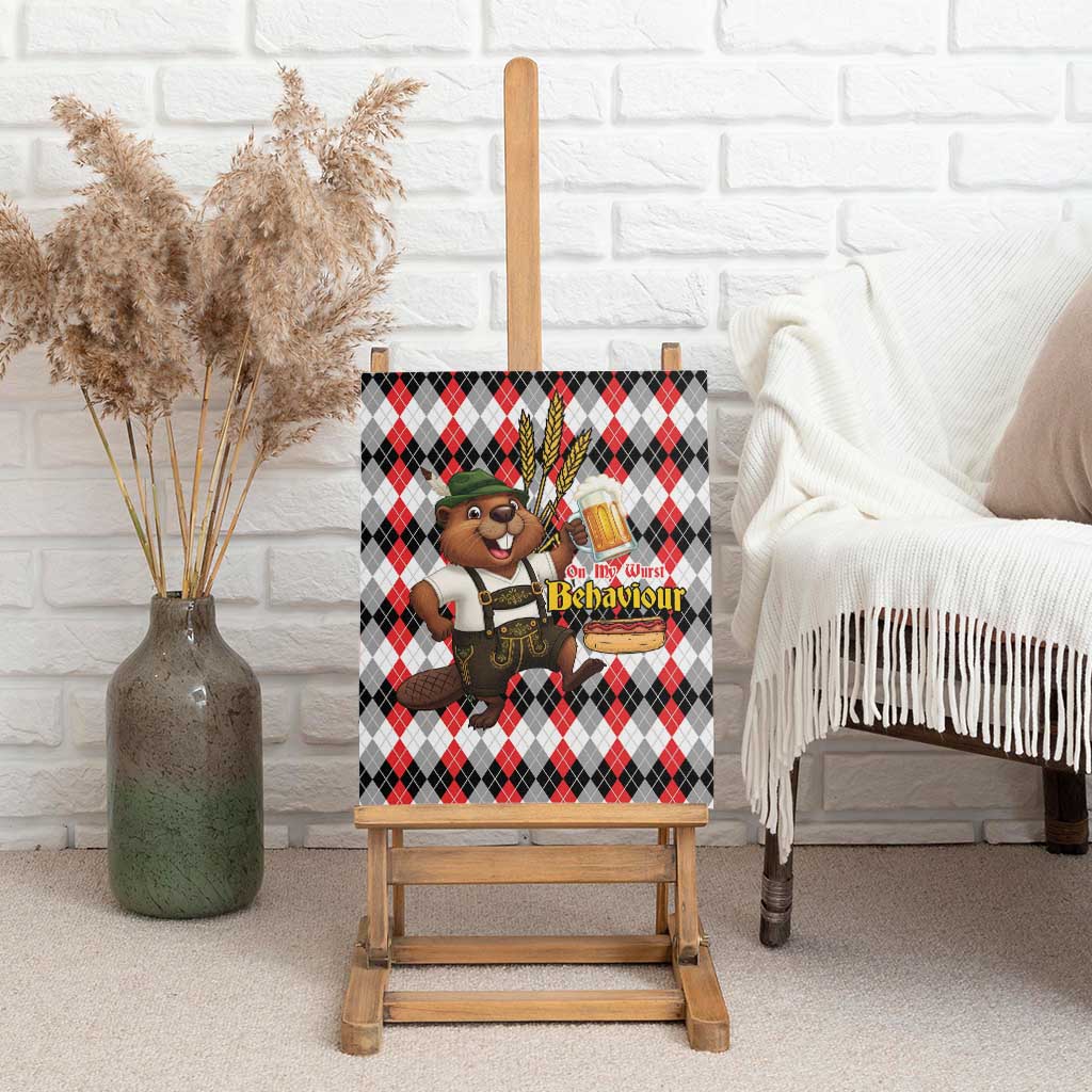 Oktoberfest Beaver Canvas Wall Art On My Wurst Behaviour - Wonder Print Shop
