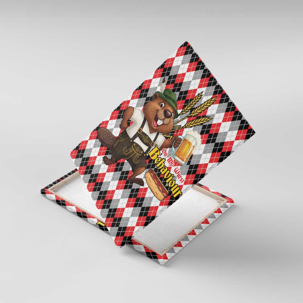 Oktoberfest Beaver Canvas Wall Art On My Wurst Behaviour - Wonder Print Shop