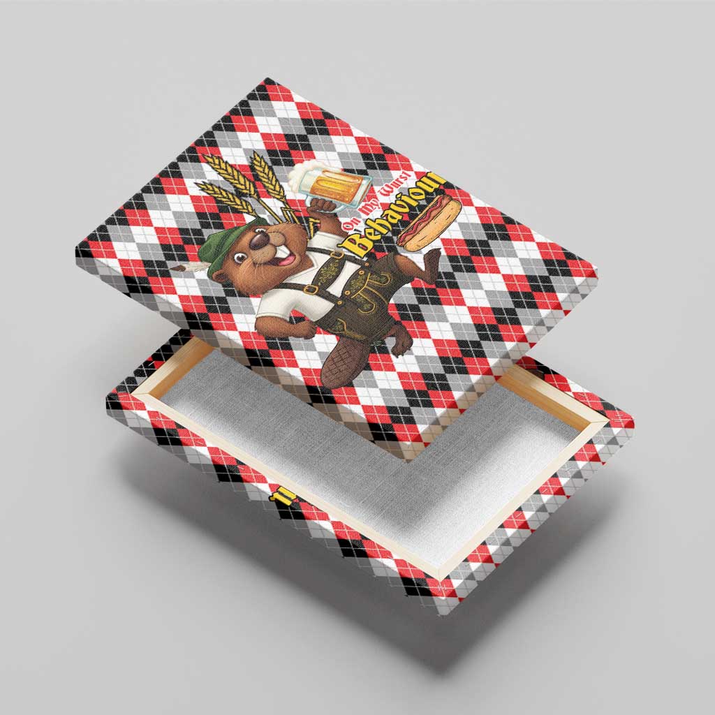 Oktoberfest Beaver Canvas Wall Art On My Wurst Behaviour - Wonder Print Shop