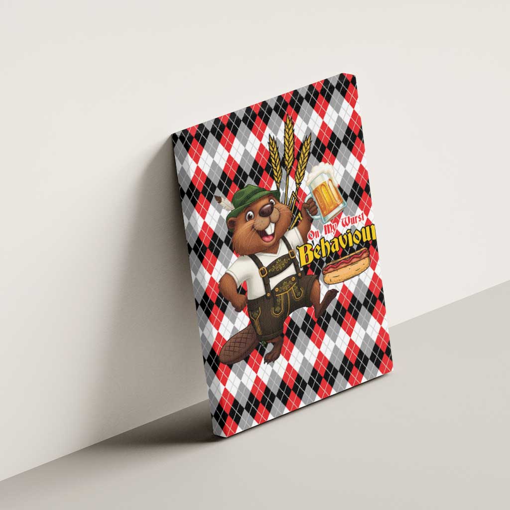 Oktoberfest Beaver Canvas Wall Art On My Wurst Behaviour - Wonder Print Shop