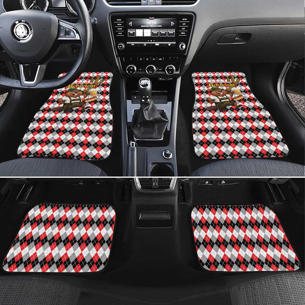 Oktoberfest Beaver Car Mats On My Wurst Behaviour - Wonder Print Shop