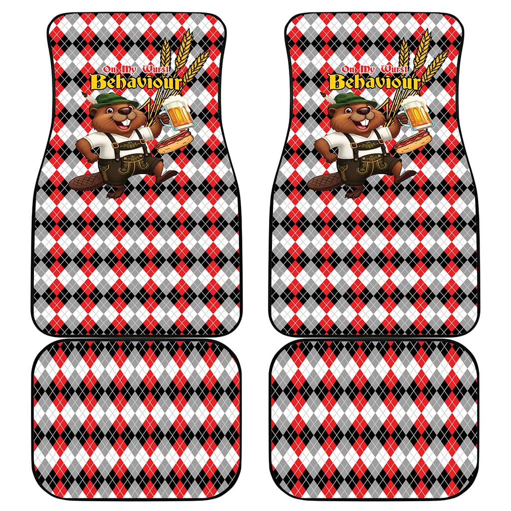 Oktoberfest Beaver Car Mats On My Wurst Behaviour - Wonder Print Shop