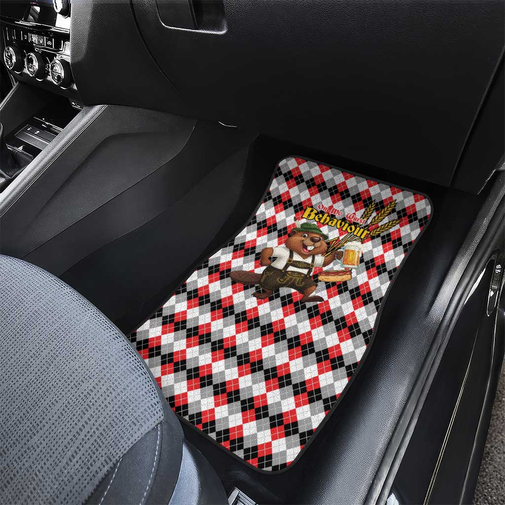 Oktoberfest Beaver Car Mats On My Wurst Behaviour - Wonder Print Shop