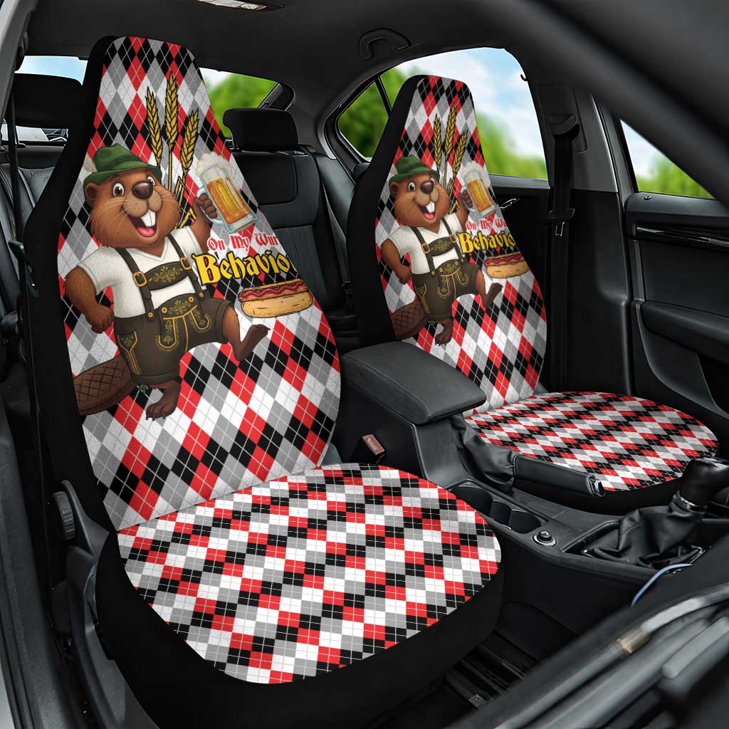 Oktoberfest Beaver Car Seat Cover On My Wurst Behaviour - Wonder Print Shop