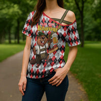 Oktoberfest Beaver Cross Shoulder Shirt On My Wurst Behaviour - Wonder Print Shop