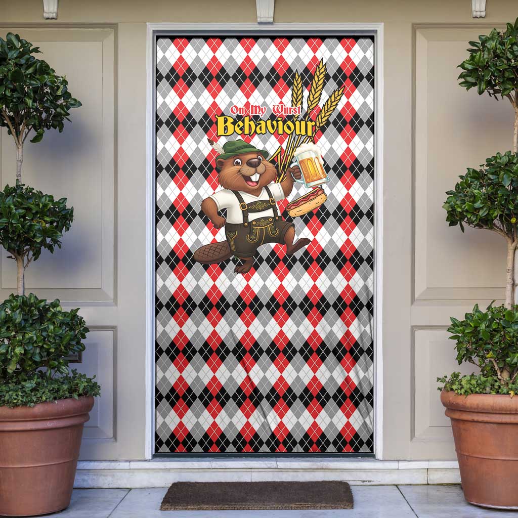 Oktoberfest Beaver Door Cover On My Wurst Behaviour - Wonder Print Shop