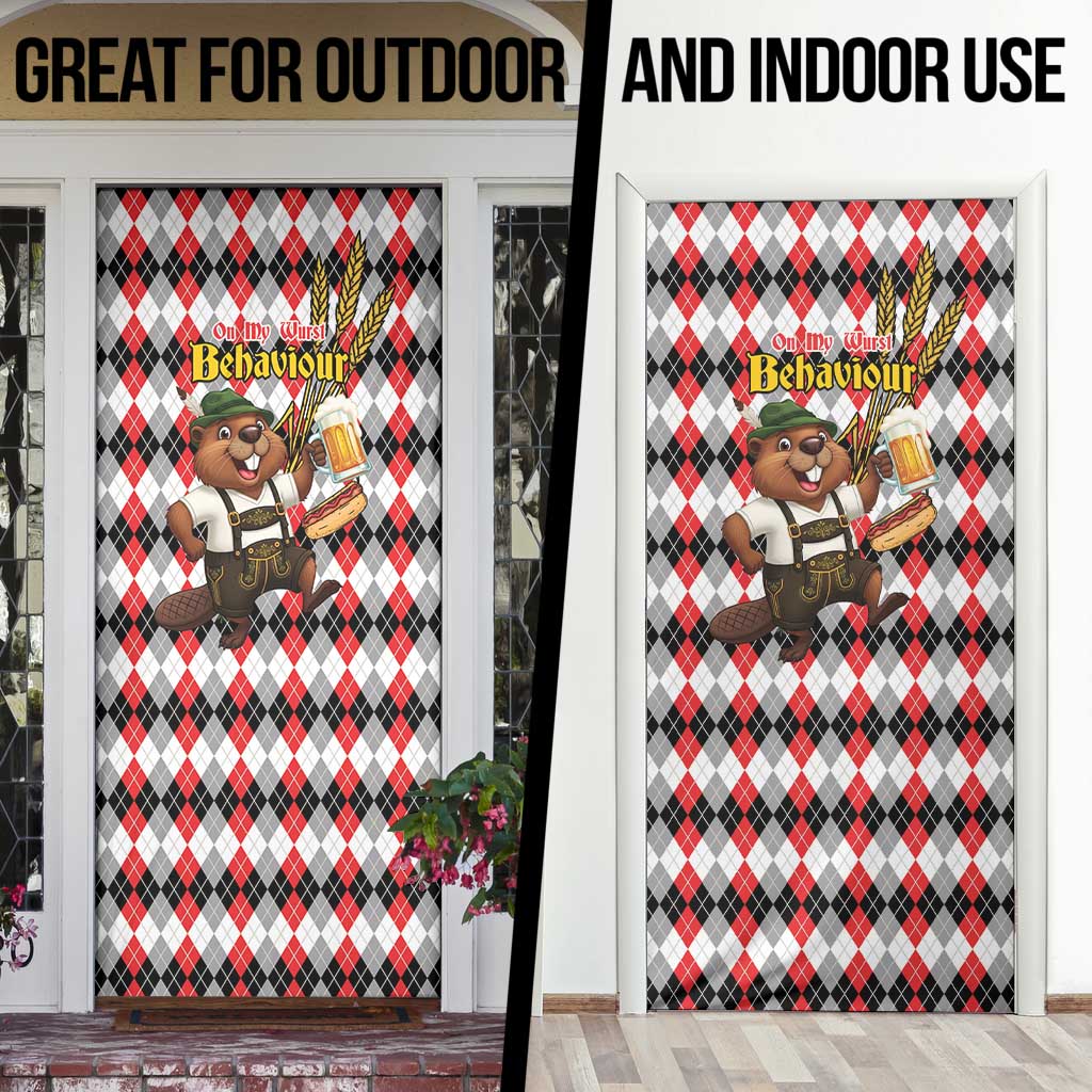 Oktoberfest Beaver Door Cover On My Wurst Behaviour - Wonder Print Shop