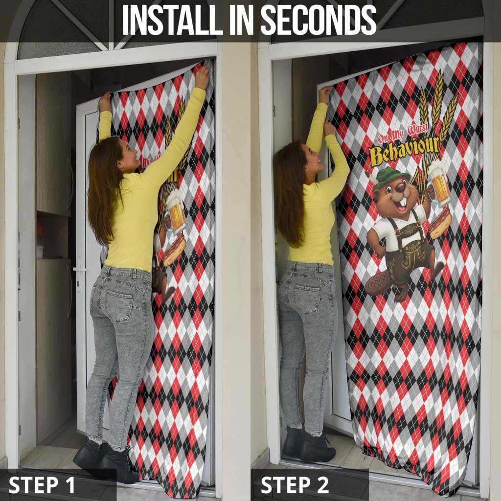Oktoberfest Beaver Door Cover On My Wurst Behaviour - Wonder Print Shop