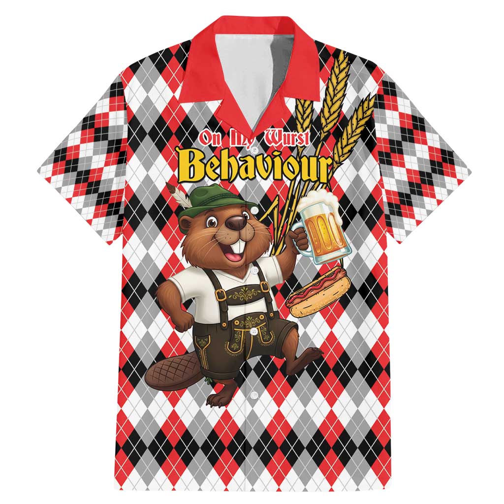 Oktoberfest Beaver Family Matching Mermaid Dress and Hawaiian Shirt On My Wurst Behaviour - Wonder Print Shop