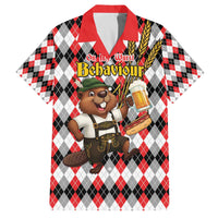Oktoberfest Beaver Family Matching Off The Shoulder Long Sleeve Dress and Hawaiian Shirt On My Wurst Behaviour - Wonder Print Shop