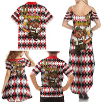 Oktoberfest Beaver Family Matching Summer Maxi Dress and Hawaiian Shirt On My Wurst Behaviour - Wonder Print Shop