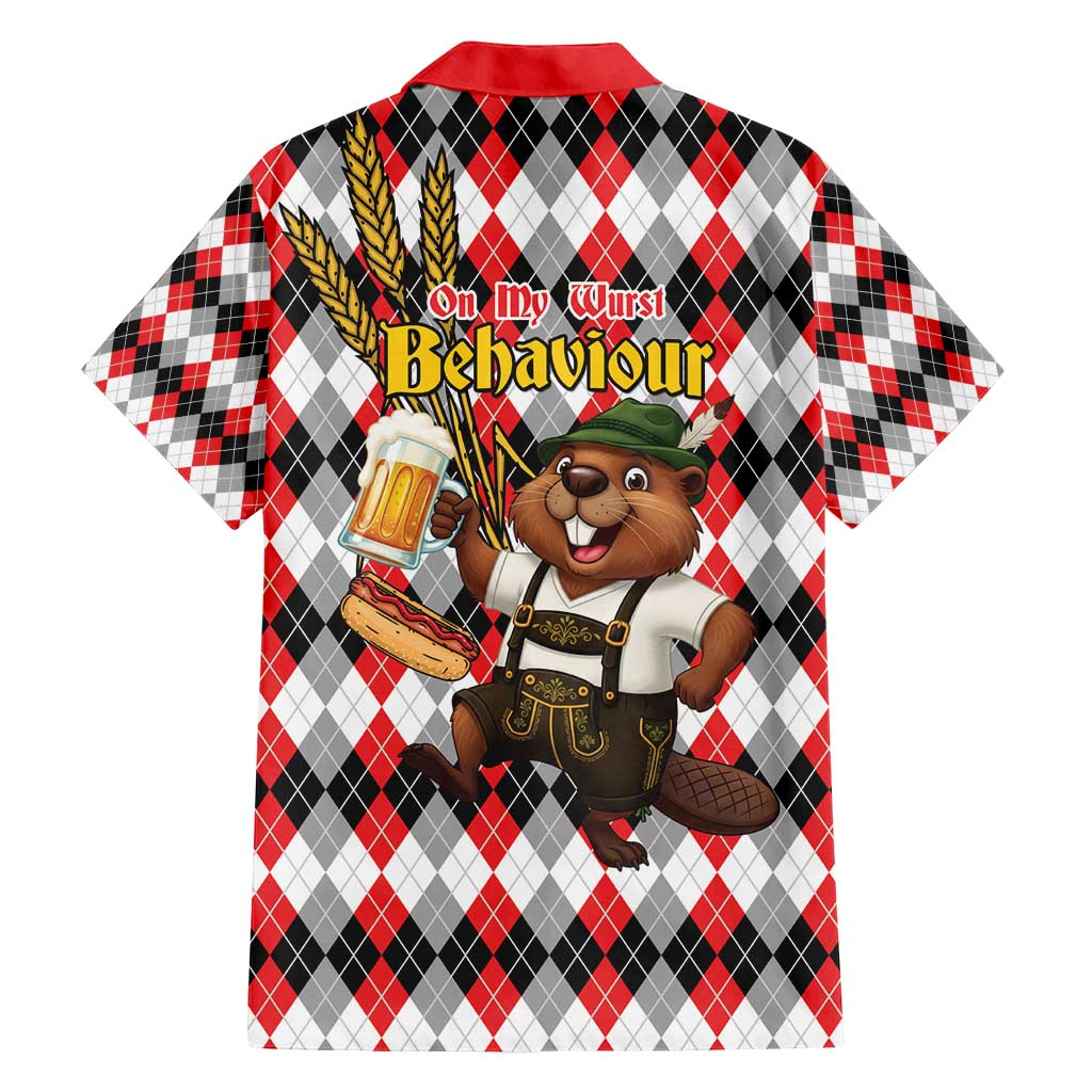 Oktoberfest Beaver Family Matching Summer Maxi Dress and Hawaiian Shirt On My Wurst Behaviour - Wonder Print Shop