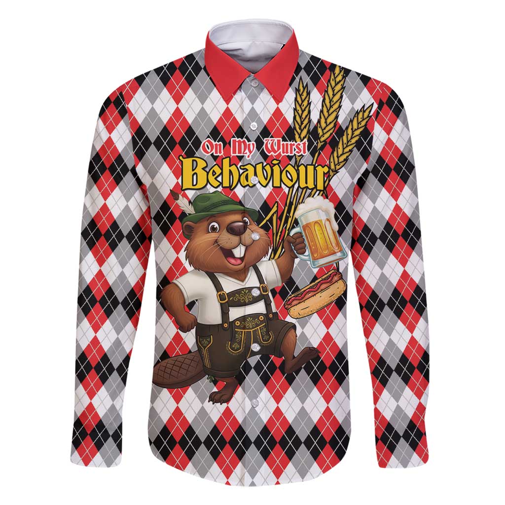 Oktoberfest Beaver Family Matching Summer Maxi Dress and Hawaiian Shirt On My Wurst Behaviour - Wonder Print Shop