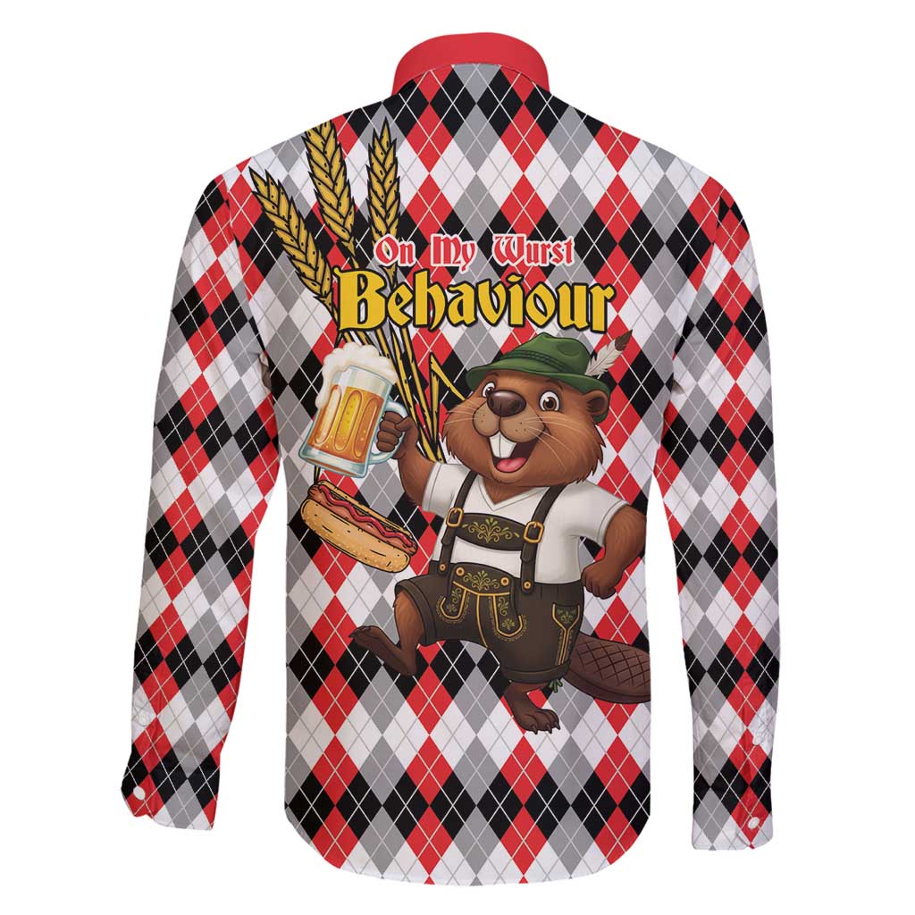 Oktoberfest Beaver Family Matching Summer Maxi Dress and Hawaiian Shirt On My Wurst Behaviour - Wonder Print Shop