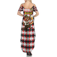 Oktoberfest Beaver Family Matching Summer Maxi Dress and Hawaiian Shirt On My Wurst Behaviour - Wonder Print Shop