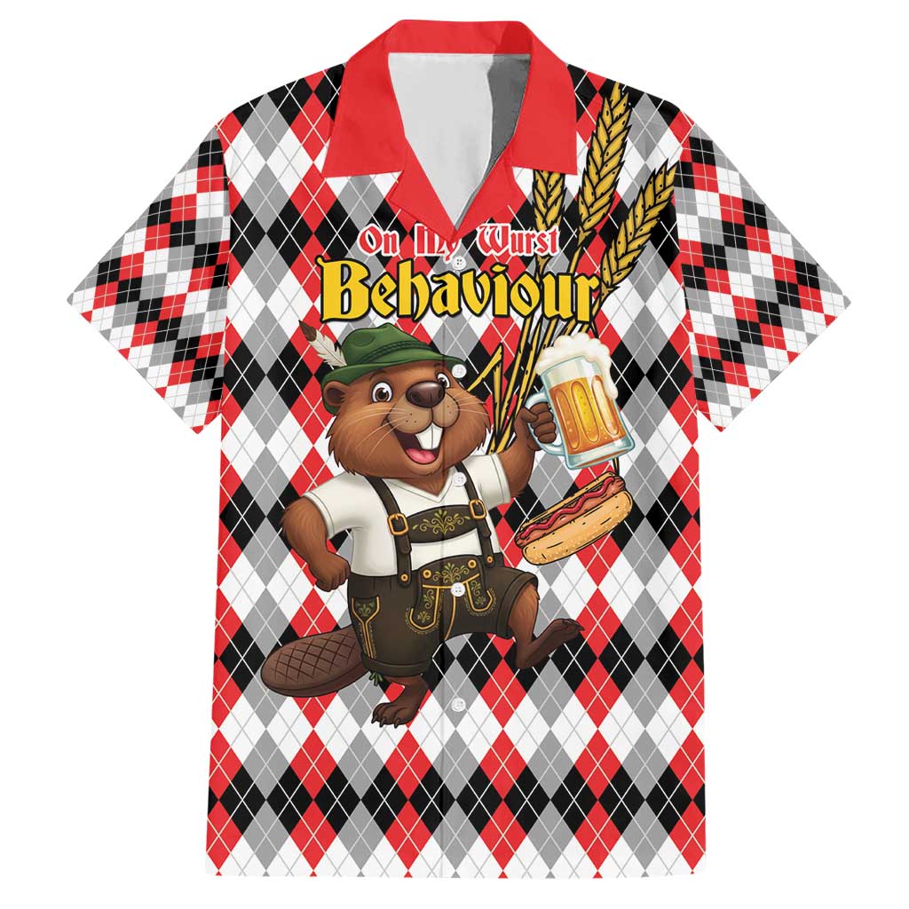 Oktoberfest Beaver Hawaiian Shirt On My Wurst Behaviour - Wonder Print Shop