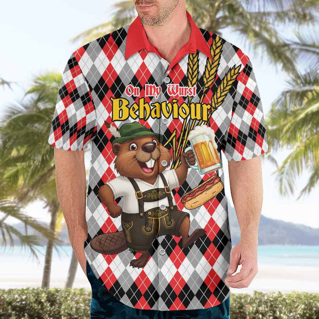 Oktoberfest Beaver Hawaiian Shirt On My Wurst Behaviour - Wonder Print Shop