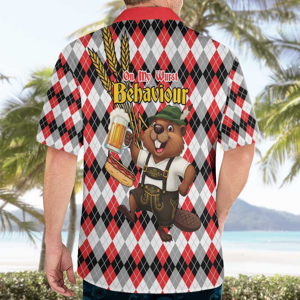 Oktoberfest Beaver Hawaiian Shirt On My Wurst Behaviour - Wonder Print Shop