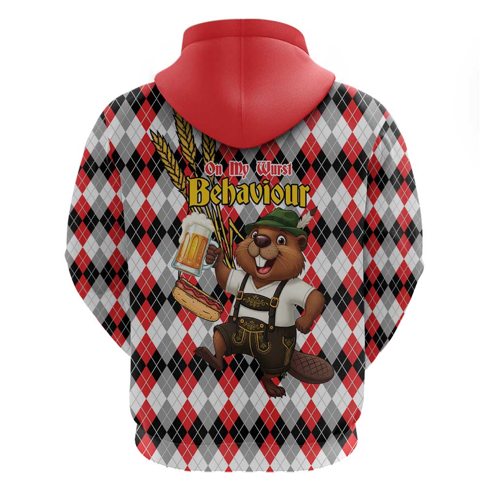 Oktoberfest Beaver Hoodie On My Wurst Behaviour - Wonder Print Shop