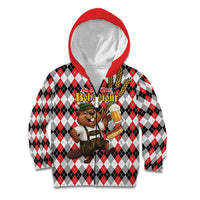 Oktoberfest Beaver Kid Hoodie On My Wurst Behaviour - Wonder Print Shop