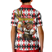 Oktoberfest Beaver Kid Polo Shirt On My Wurst Behaviour - Wonder Print Shop
