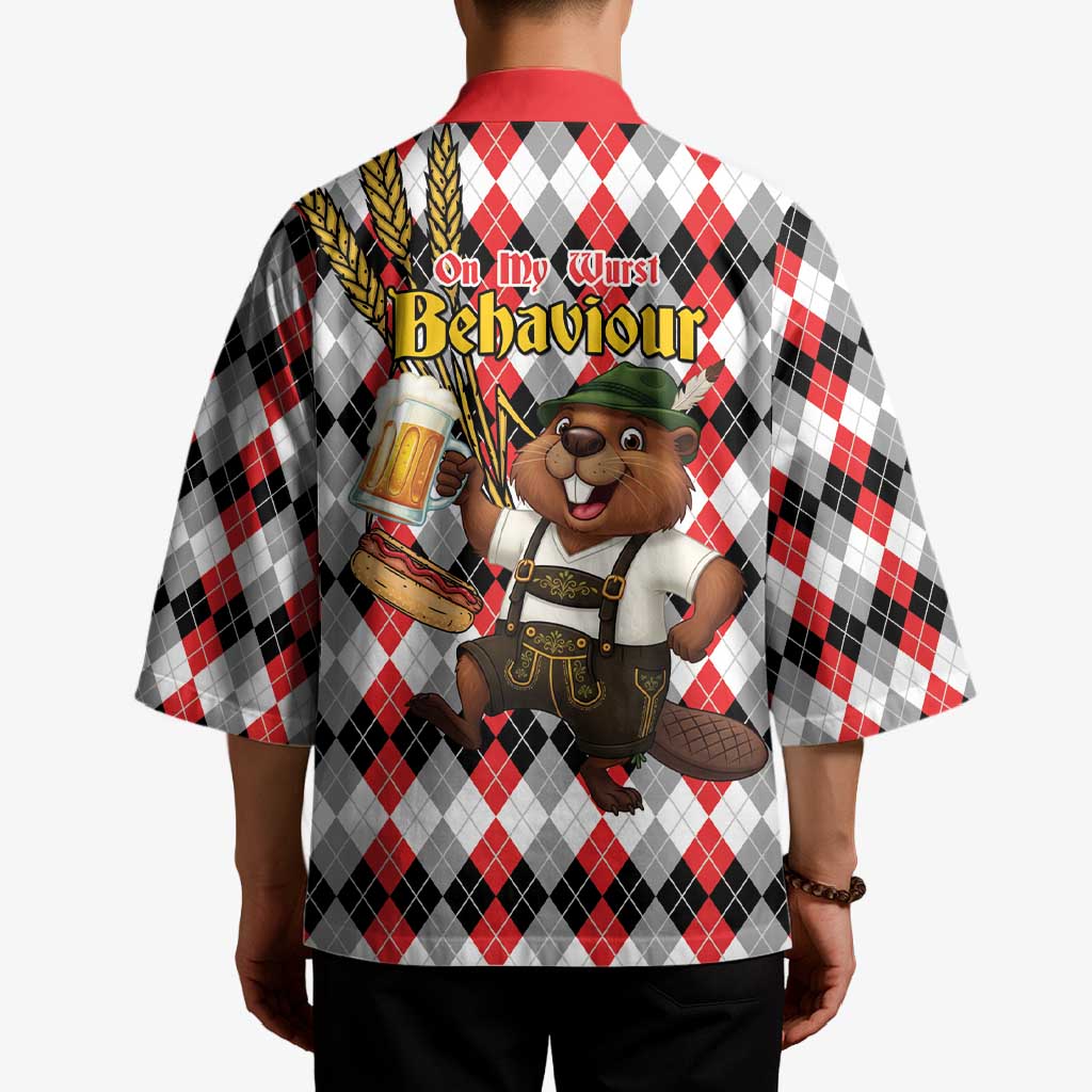 Oktoberfest Beaver Kimono On My Wurst Behaviour - Wonder Print Shop