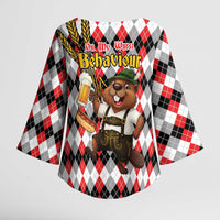Oktoberfest Beaver Kimono Sleeve Blouse On My Wurst Behaviour - Wonder Print Shop