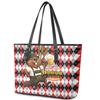 Oktoberfest Beaver Leather Tote Bag On My Wurst Behaviour - Wonder Print Shop