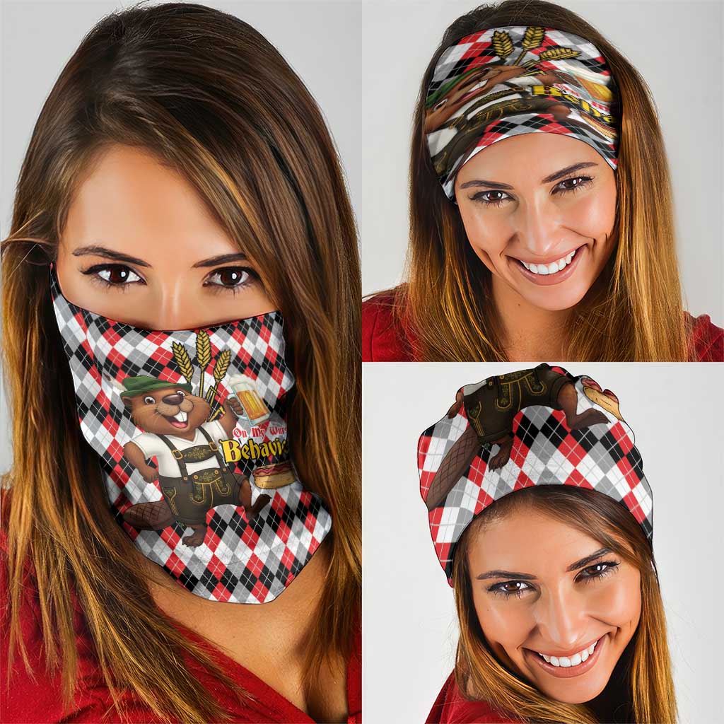 Oktoberfest Beaver Neck Gaiter On My Wurst Behaviour - Wonder Print Shop
