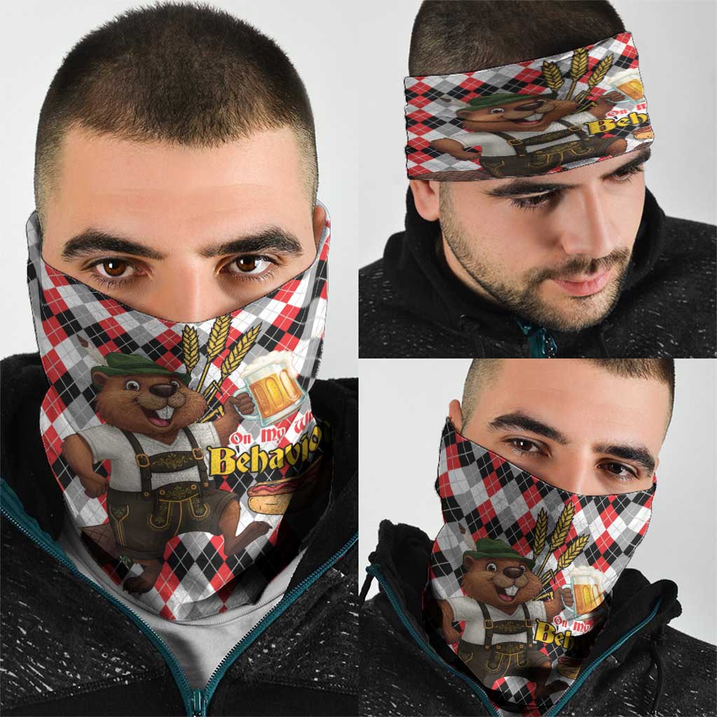 Oktoberfest Beaver Neck Gaiter On My Wurst Behaviour - Wonder Print Shop