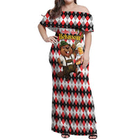 Oktoberfest Beaver Off Shoulder Maxi Dress On My Wurst Behaviour - Wonder Print Shop