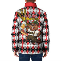 Oktoberfest Beaver Padded Jacket On My Wurst Behaviour - Wonder Print Shop