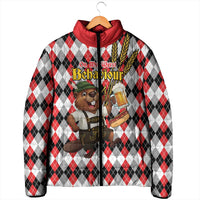 Oktoberfest Beaver Padded Jacket On My Wurst Behaviour - Wonder Print Shop