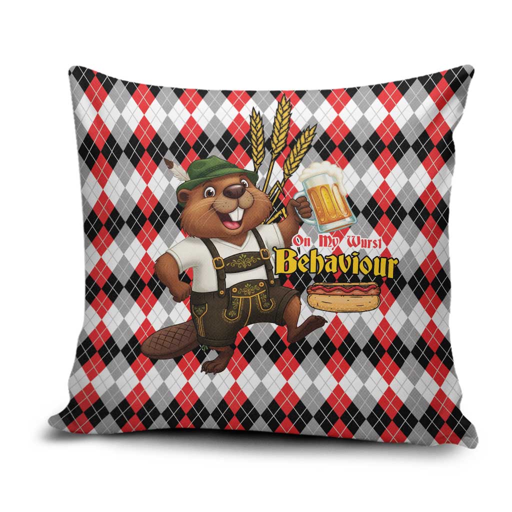 Oktoberfest Beaver Pillow Cover On My Wurst Behaviour - Wonder Print Shop