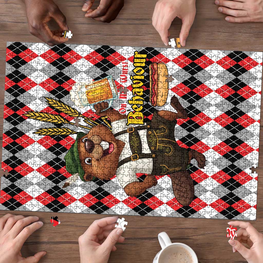 Oktoberfest Beaver Puzzle On My Wurst Behaviour - Wonder Print Shop