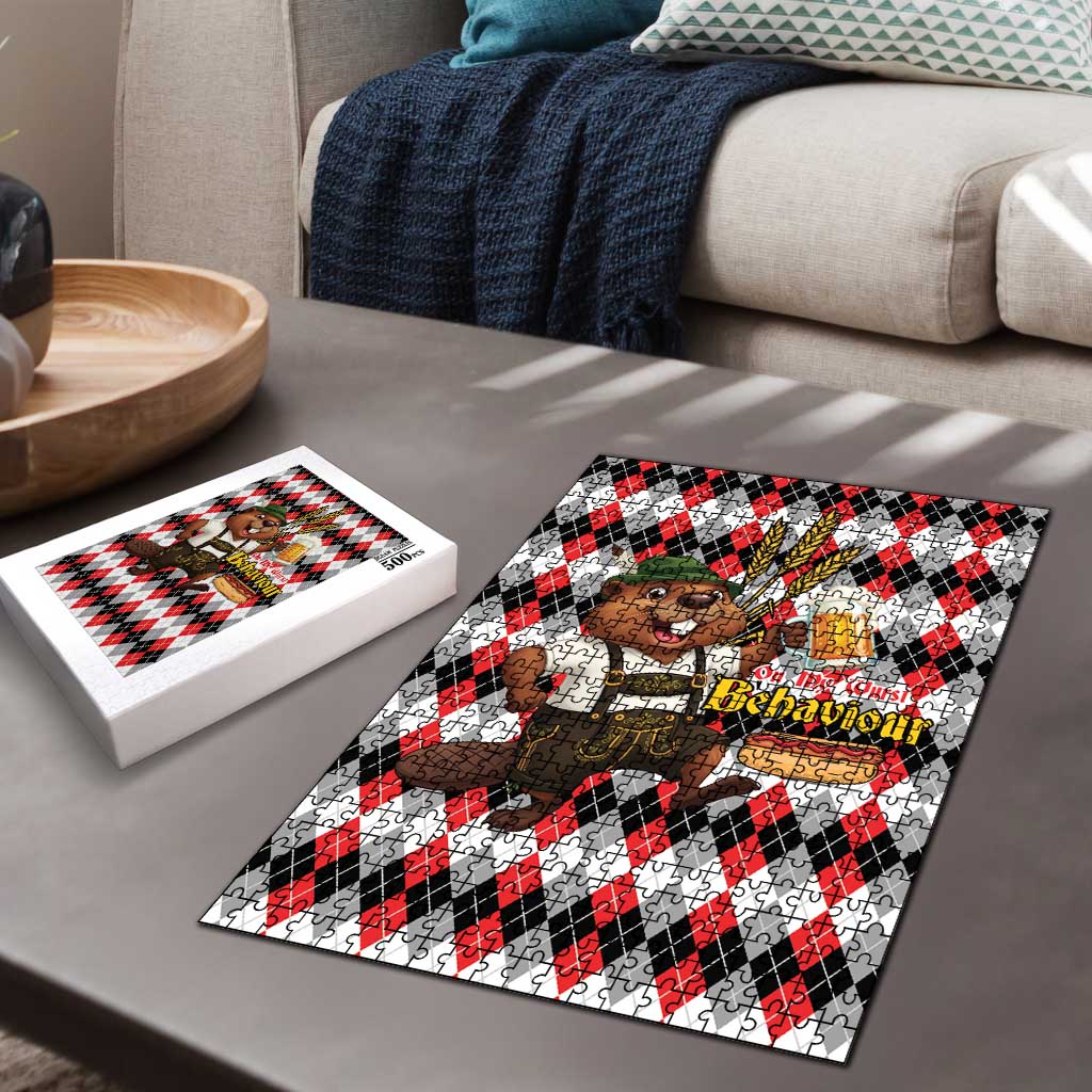 Oktoberfest Beaver Puzzle On My Wurst Behaviour - Wonder Print Shop