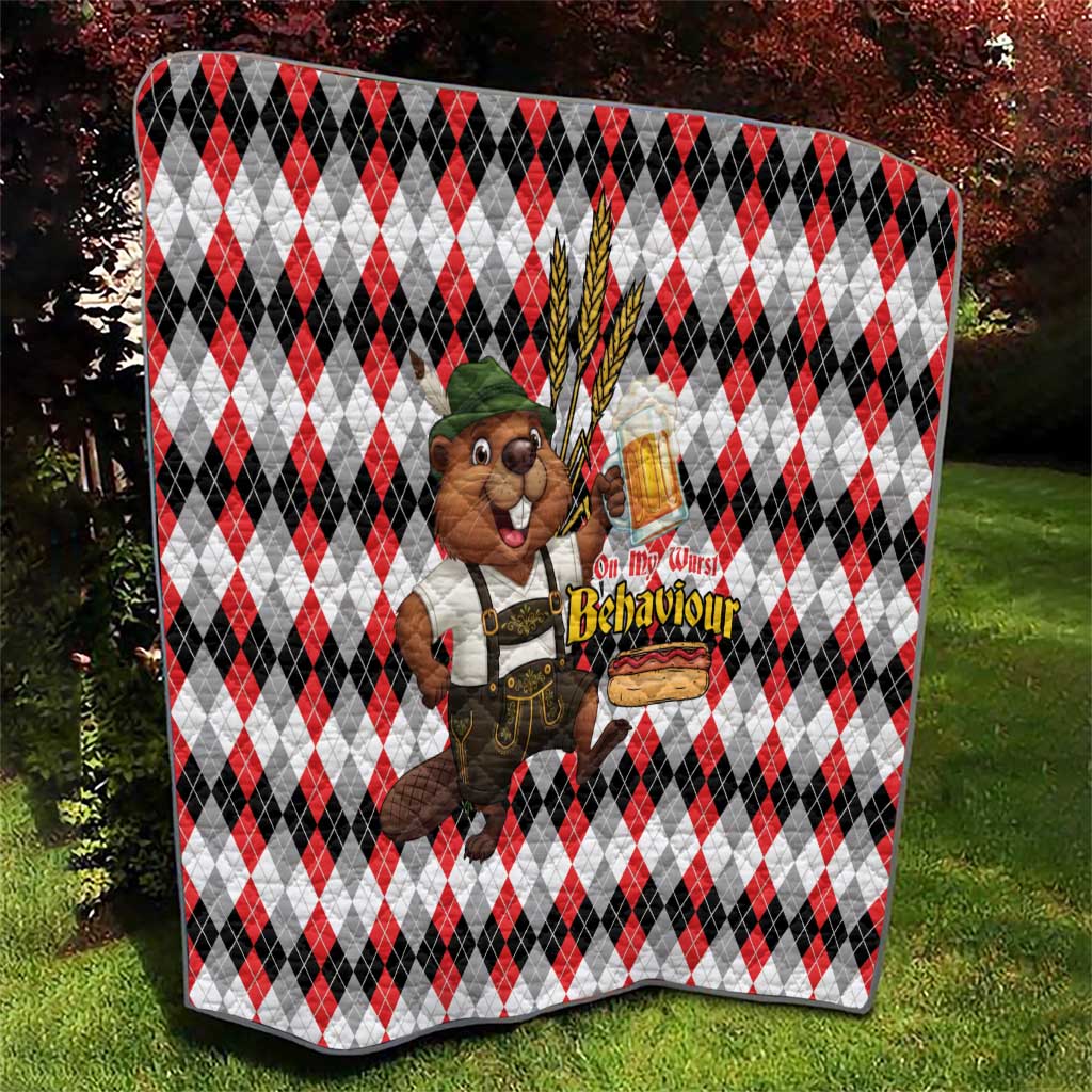 Oktoberfest Beaver Quilt On My Wurst Behaviour - Wonder Print Shop