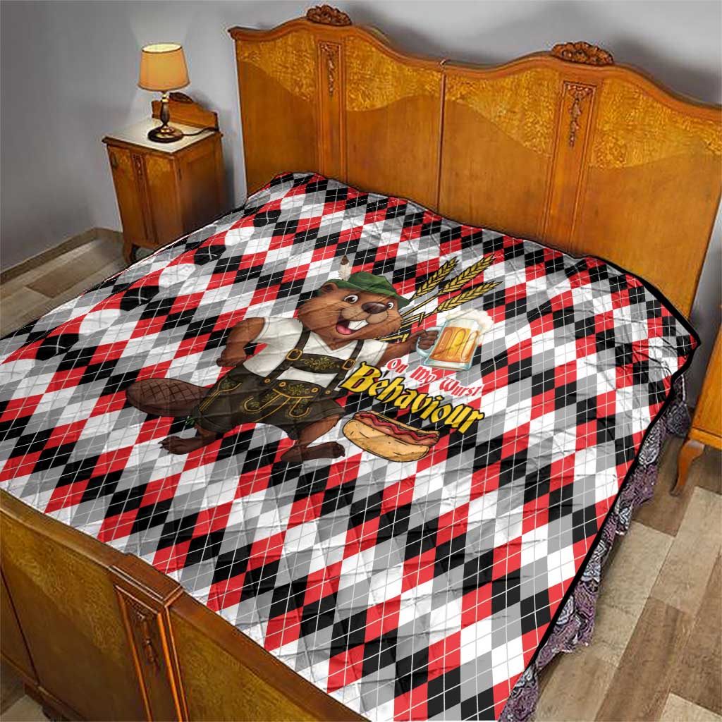 Oktoberfest Beaver Quilt On My Wurst Behaviour - Wonder Print Shop