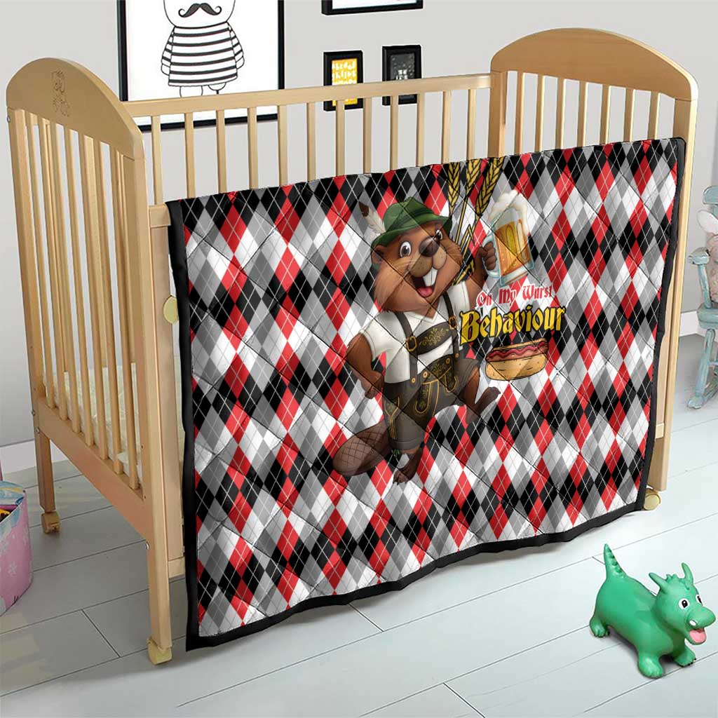 Oktoberfest Beaver Quilt On My Wurst Behaviour - Wonder Print Shop