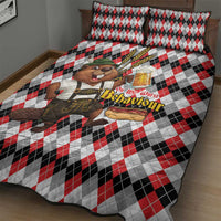 Oktoberfest Beaver Quilt Bed Set On My Wurst Behaviour - Wonder Print Shop