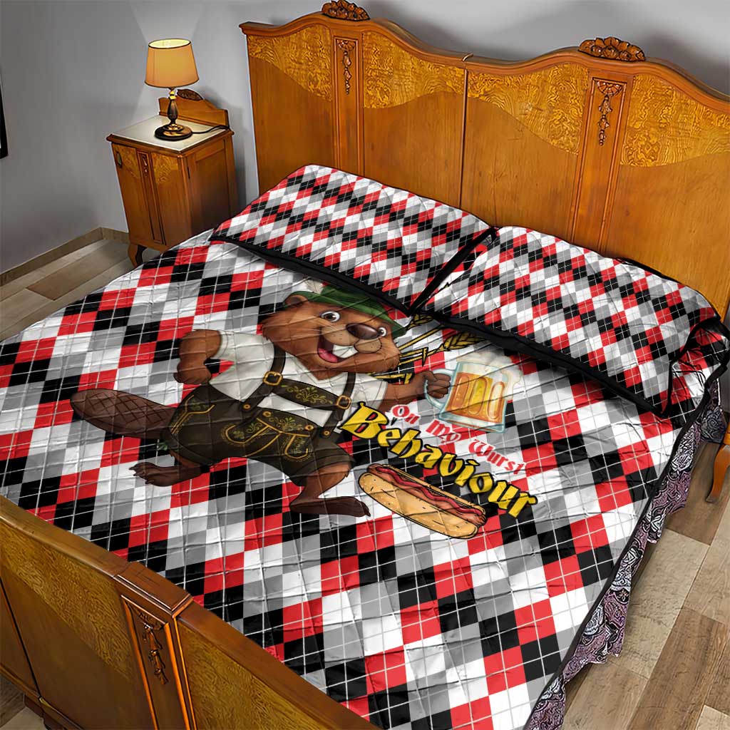 Oktoberfest Beaver Quilt Bed Set On My Wurst Behaviour - Wonder Print Shop